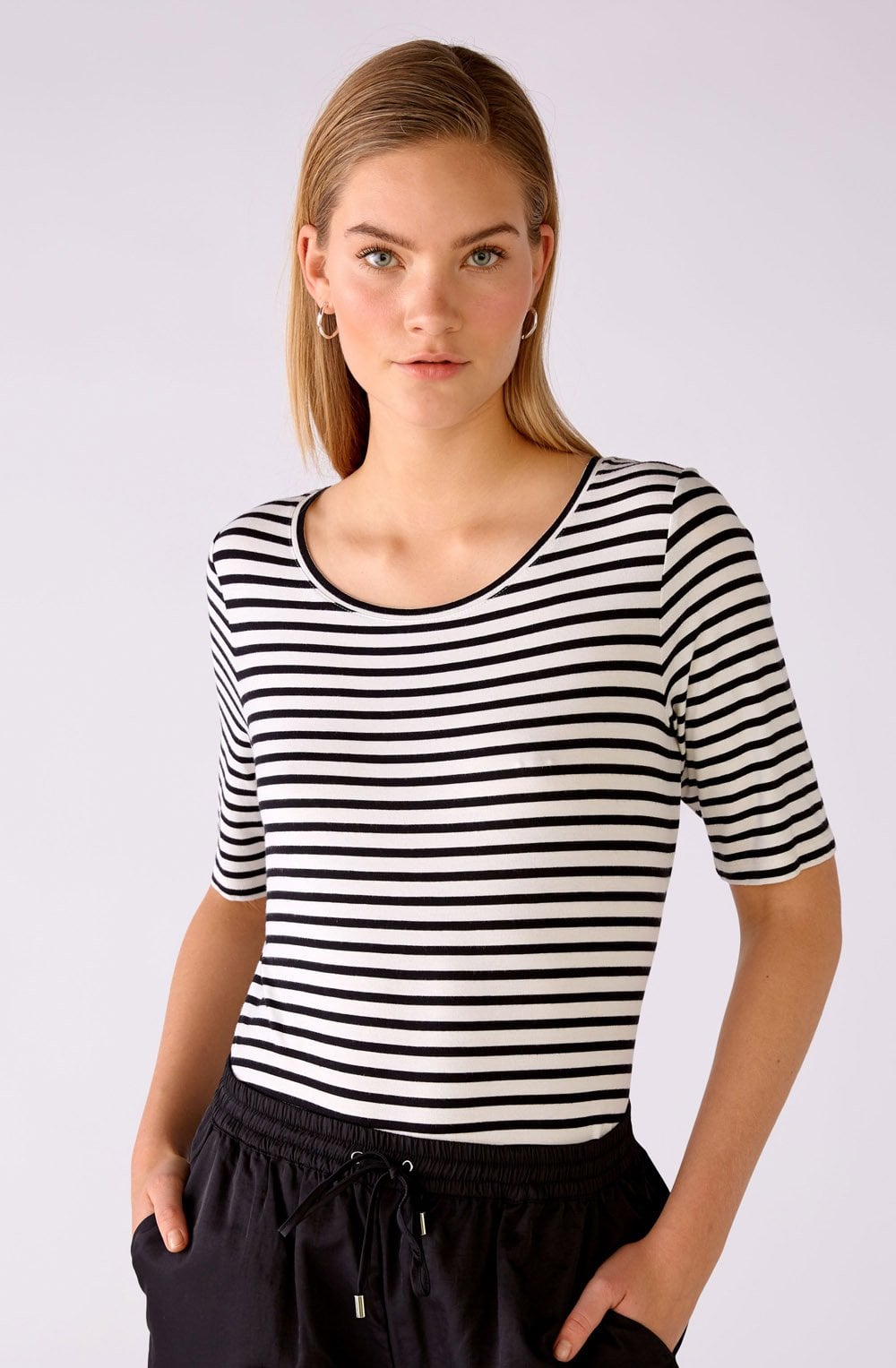 Black and White Stripe Top