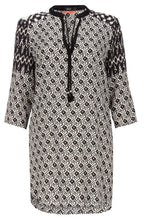 Black and white tribal print tunic