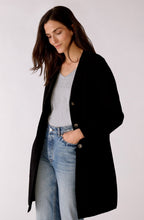 Black Boiled Wool Coat