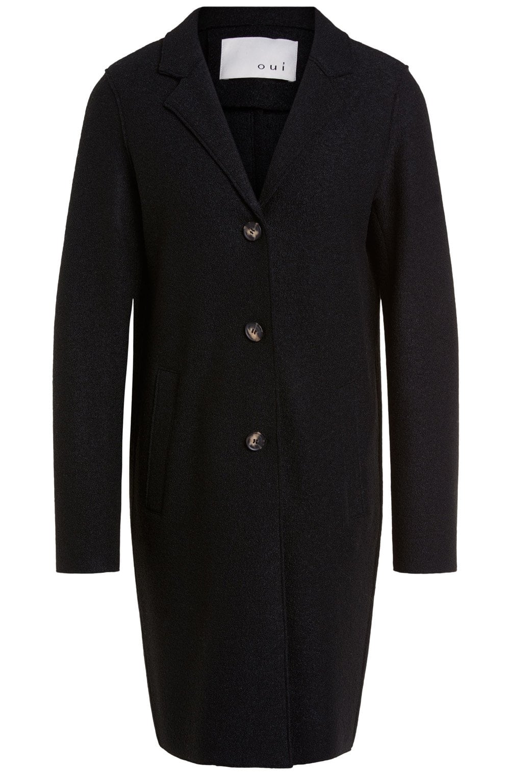 Black Boiled Wool Jacket