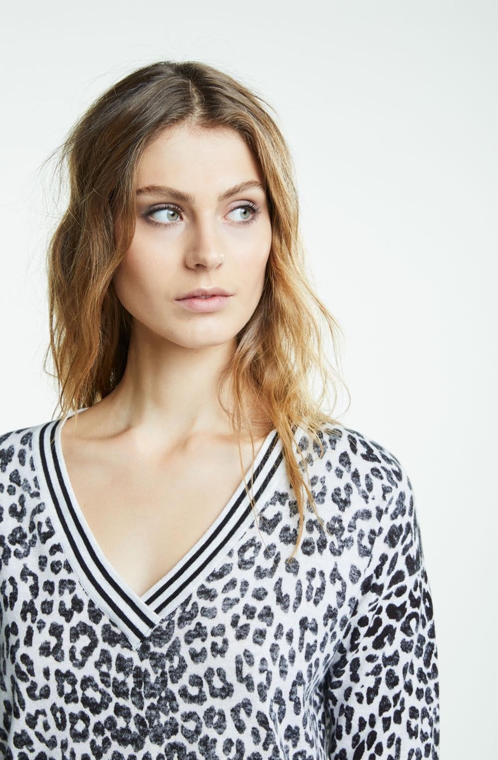 Black Brown Animal Print Jumper
