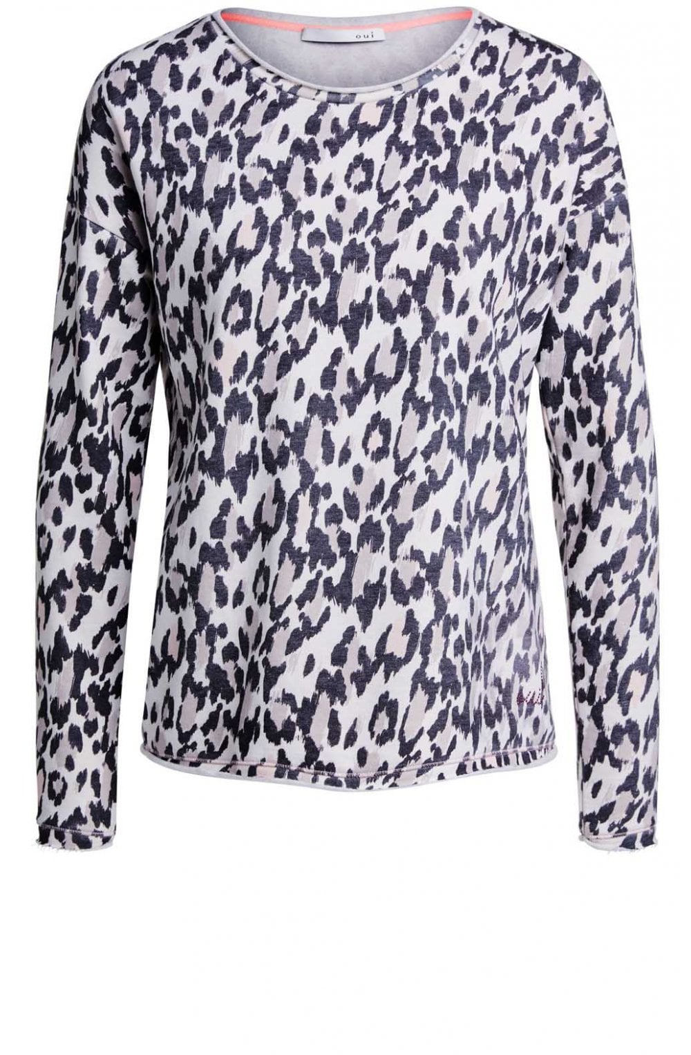 Black Brown Leopard Print Sweatshirt