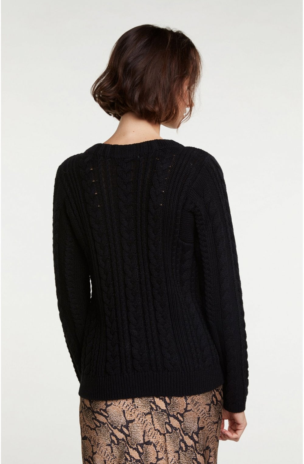 Black Cable Knit Jumper