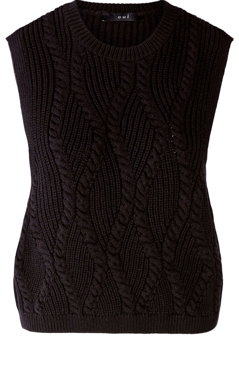 Black Cable Knit Slip Over