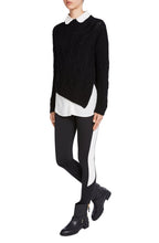 Black Cable Knit Sweater