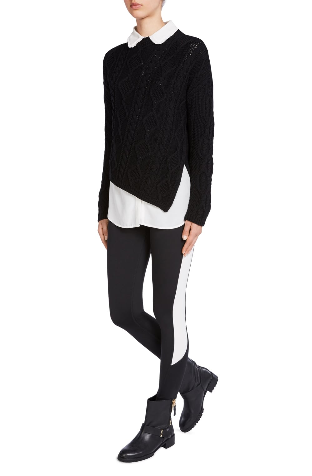 Black Cable Knit Sweater