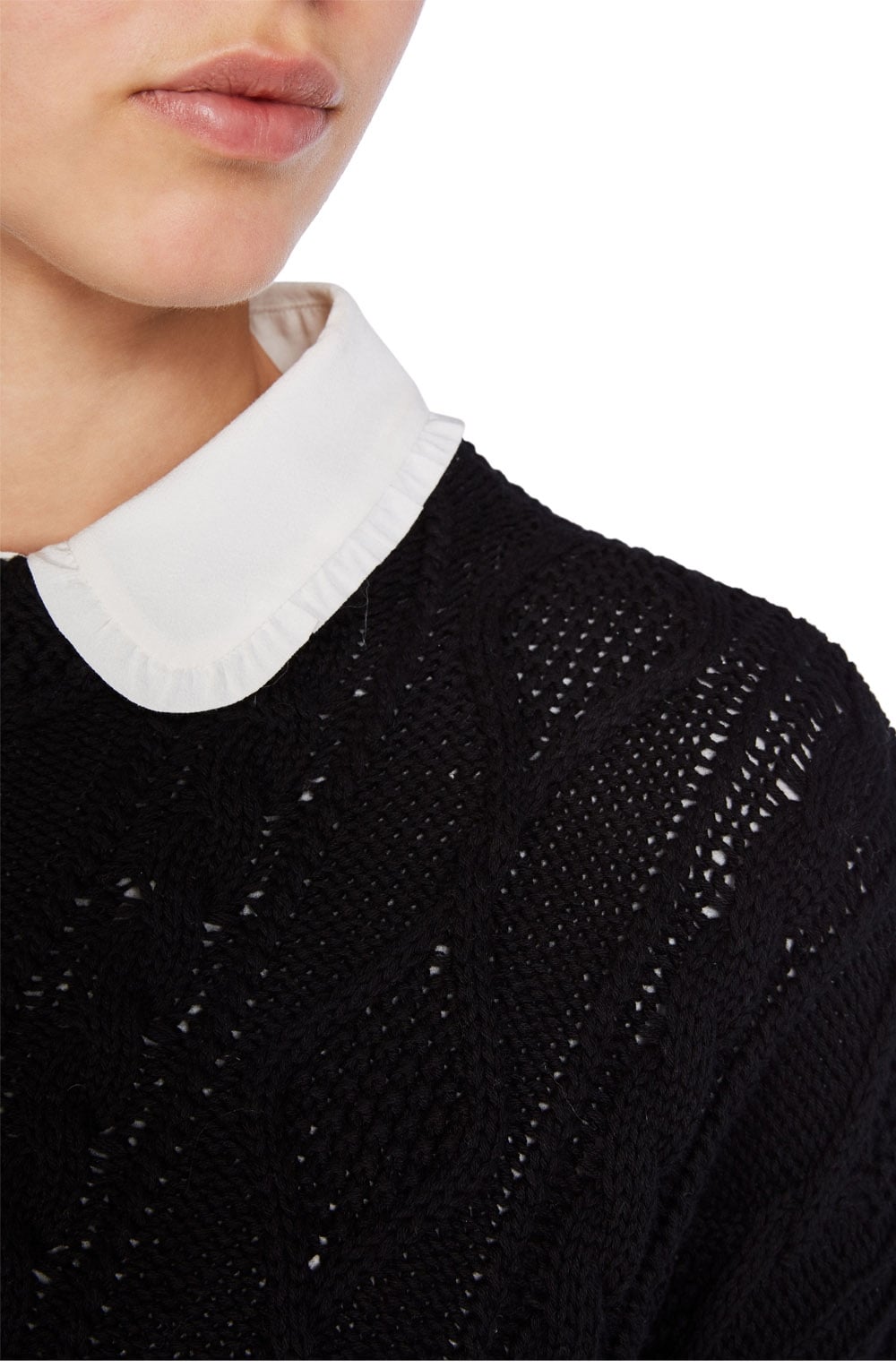 Black Cable Knit Sweater