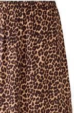 Black Camel Animal Print Midi Skirt