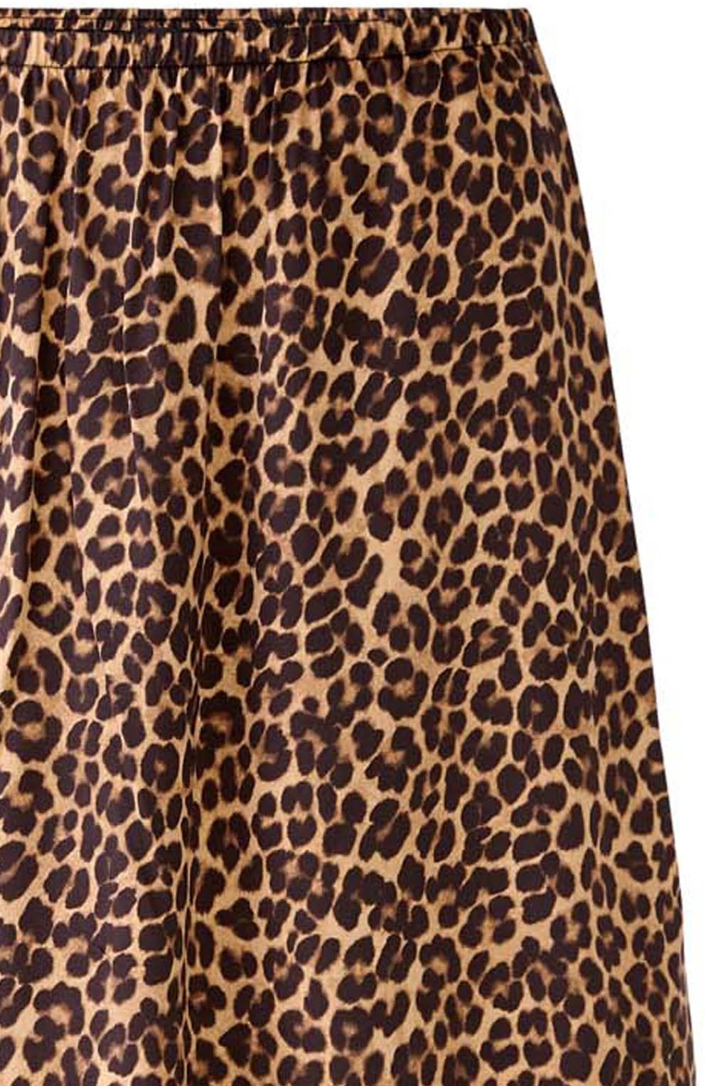 Black Camel Animal Print Midi Skirt