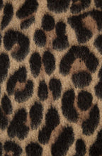 Black Camel Animal Print Tasselled Scarf