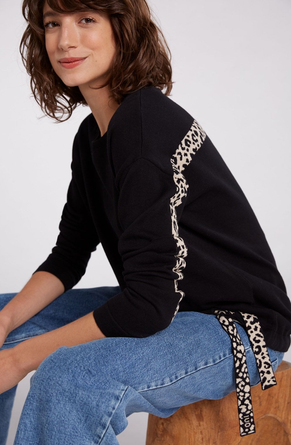 Black & Camel Jumper