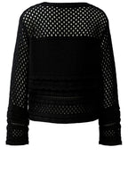 Black Contrast Knit and Sequin Fringe Jumper