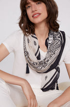 Black & Cream Paisley Scarf