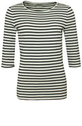 Black & Cream Striped T Shirt