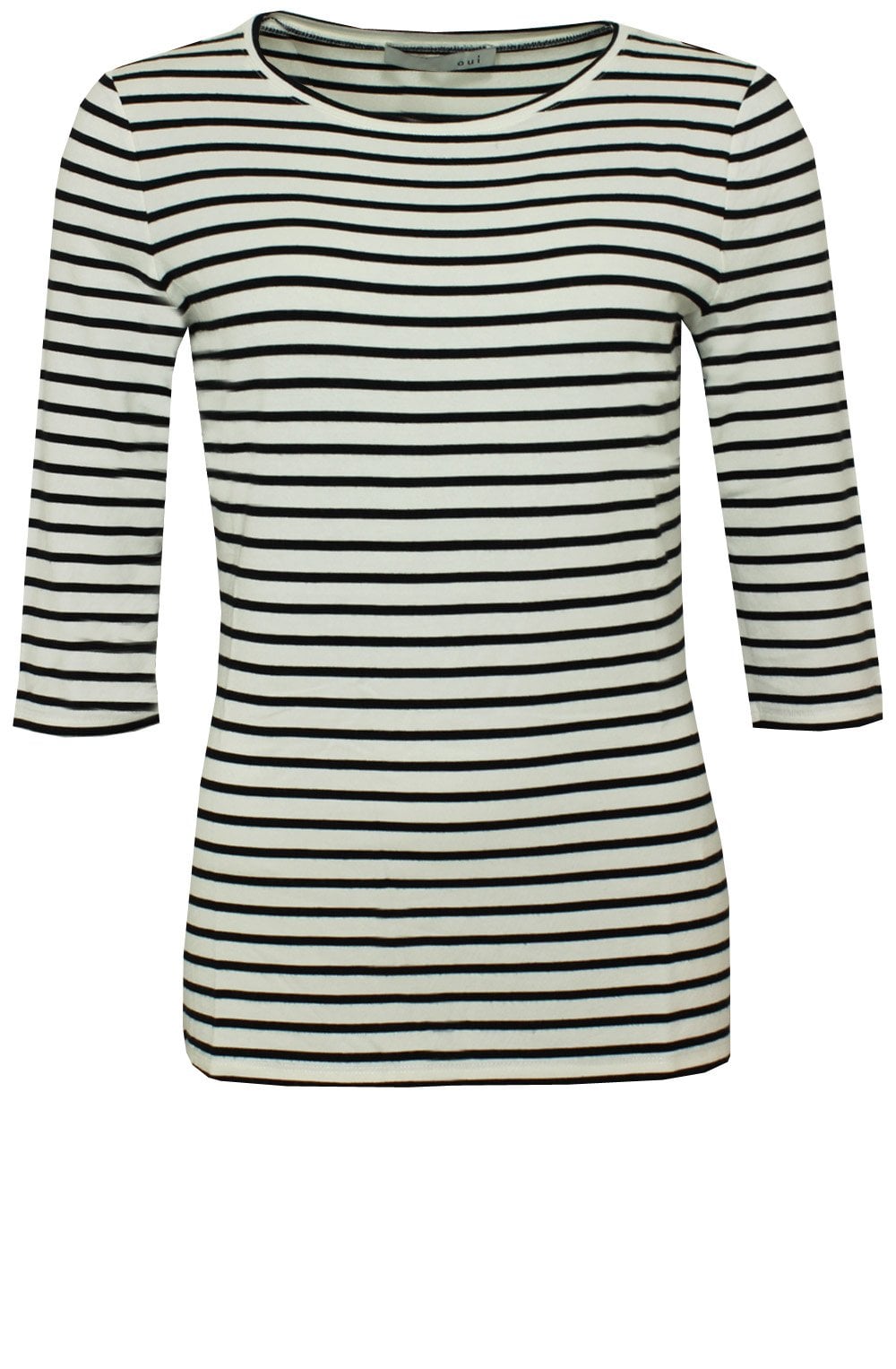 Black & Cream Striped T Shirt