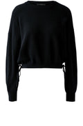 Black Drawstring Hem Jumper