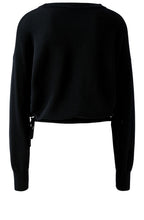Black Drawstring Hem Jumper