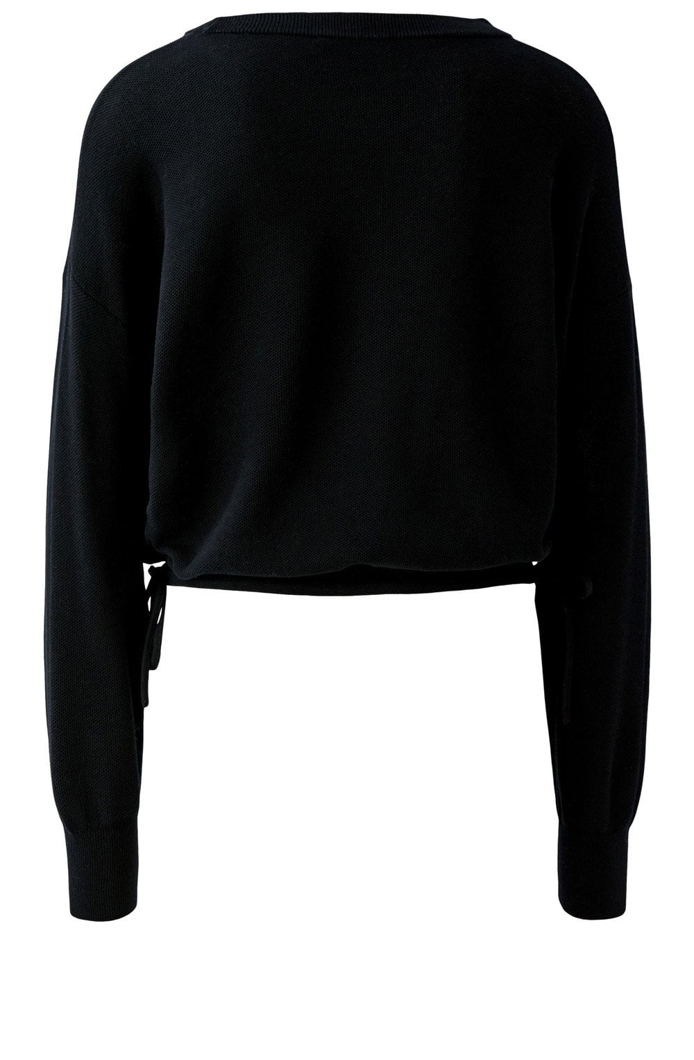 Black Drawstring Hem Jumper