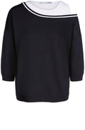 Black Dropped Shoulder Top