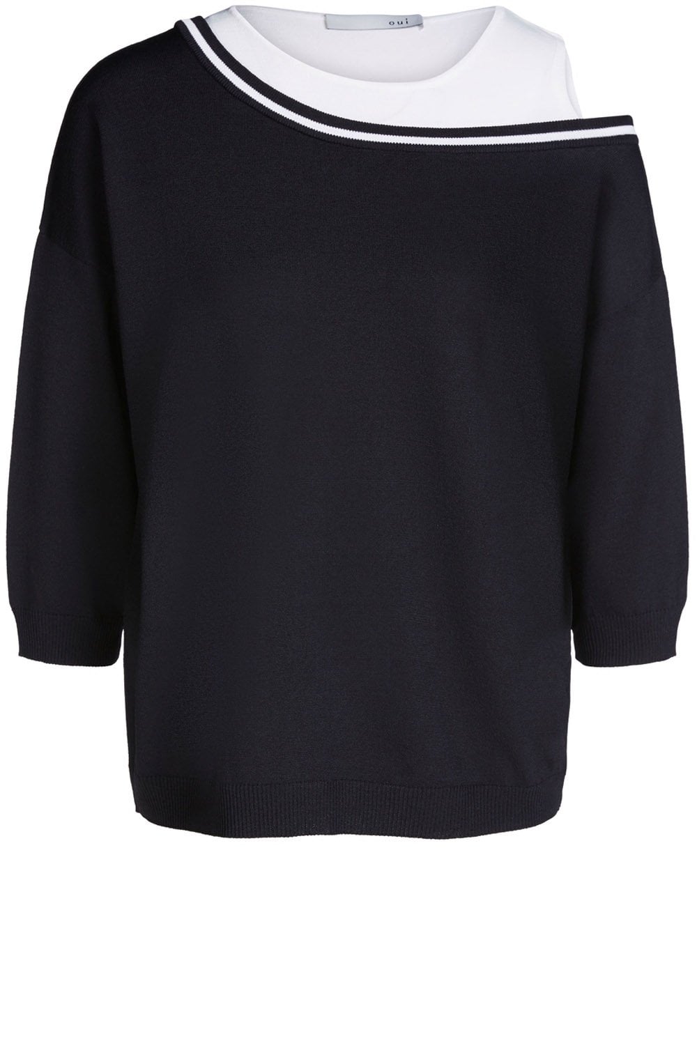 Black Dropped Shoulder Top