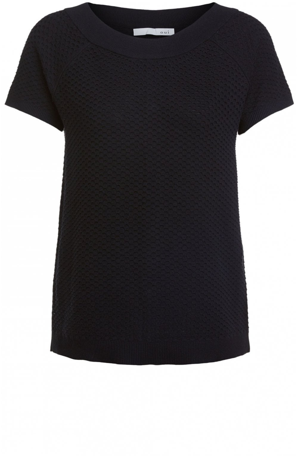 Black Embossed Jumper