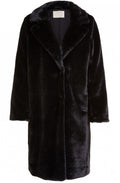 Black Faux Fur Coat