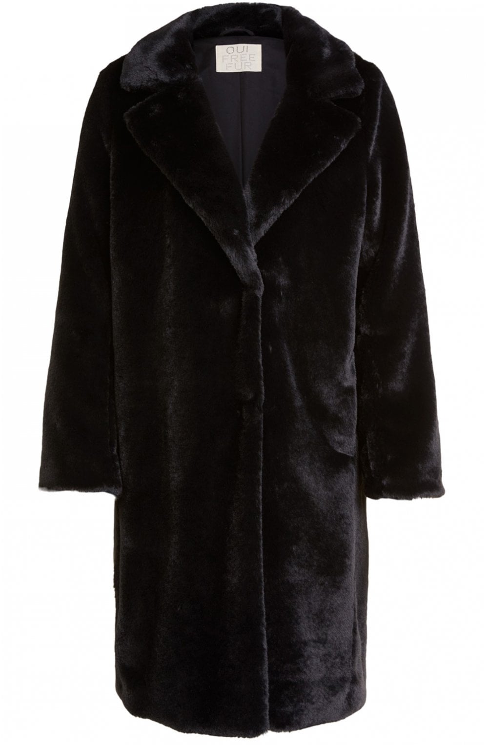 Black Faux Fur Coat