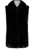 Black Faux Fur Waistcoat