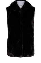Black Faux Fur Waistcoat