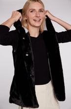 Black Faux Fur Waistcoat