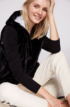 Black Faux Fur Waistcoat