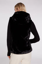 Black Faux Fur Waistcoat