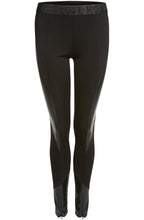 Black Faux Leather Detailed Leggings