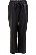 Black Faux Leather Trousers