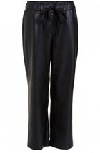 Black Faux Leather Trousers