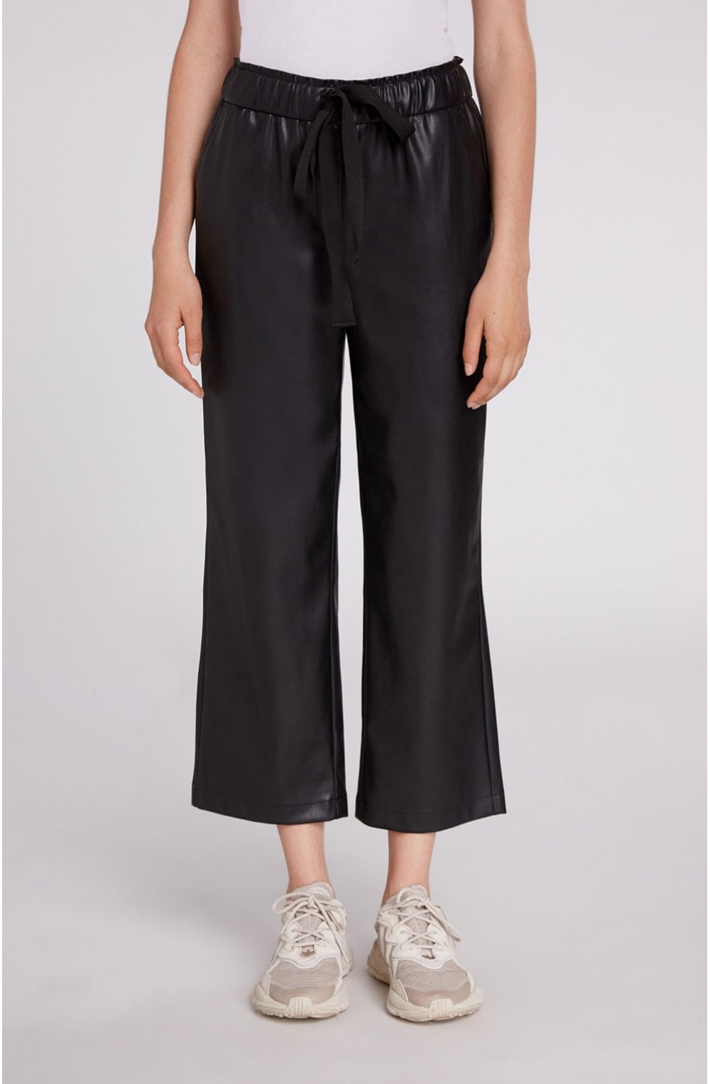 Black Faux Leather Trousers