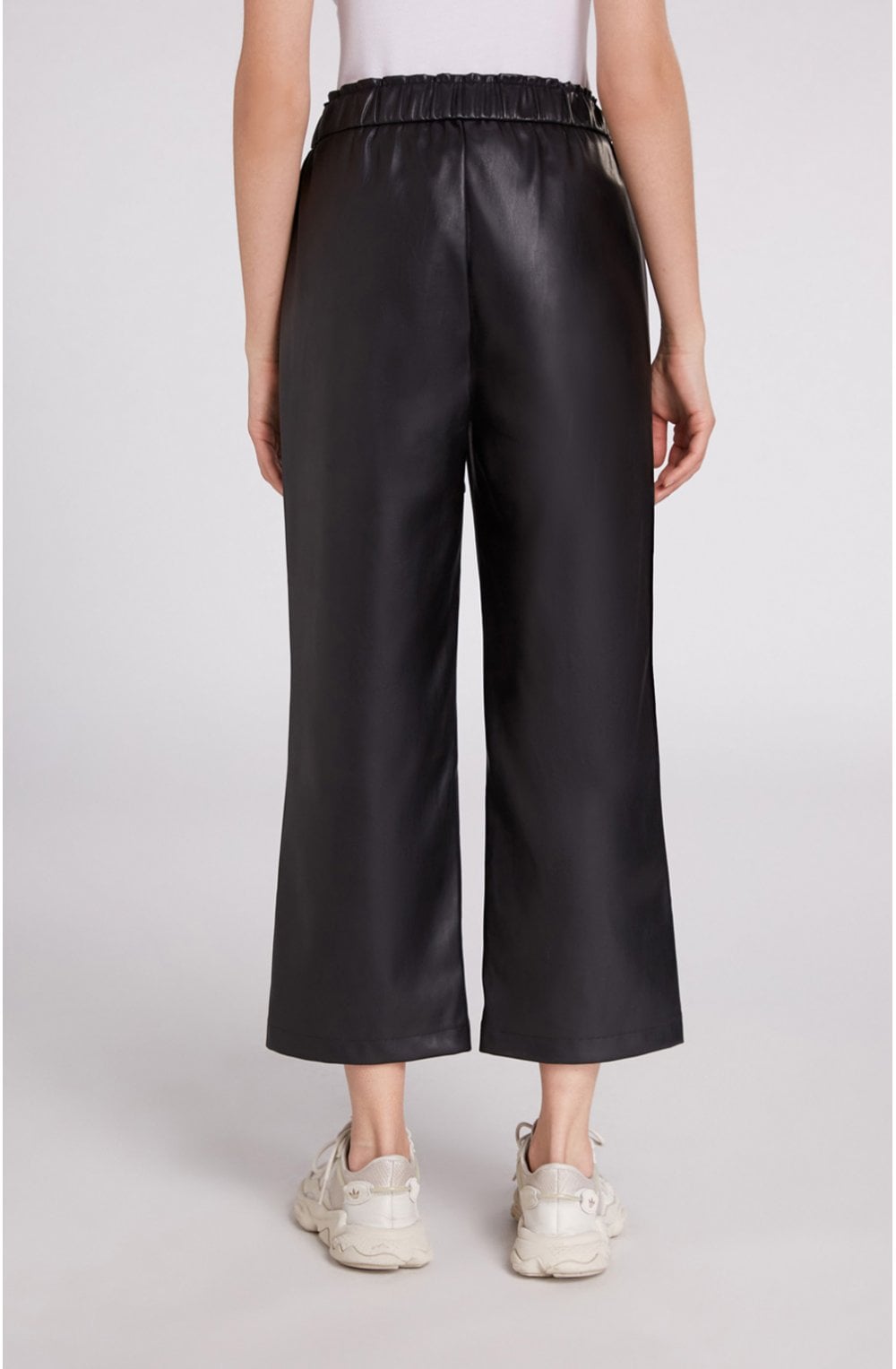 Black Faux Leather Trousers