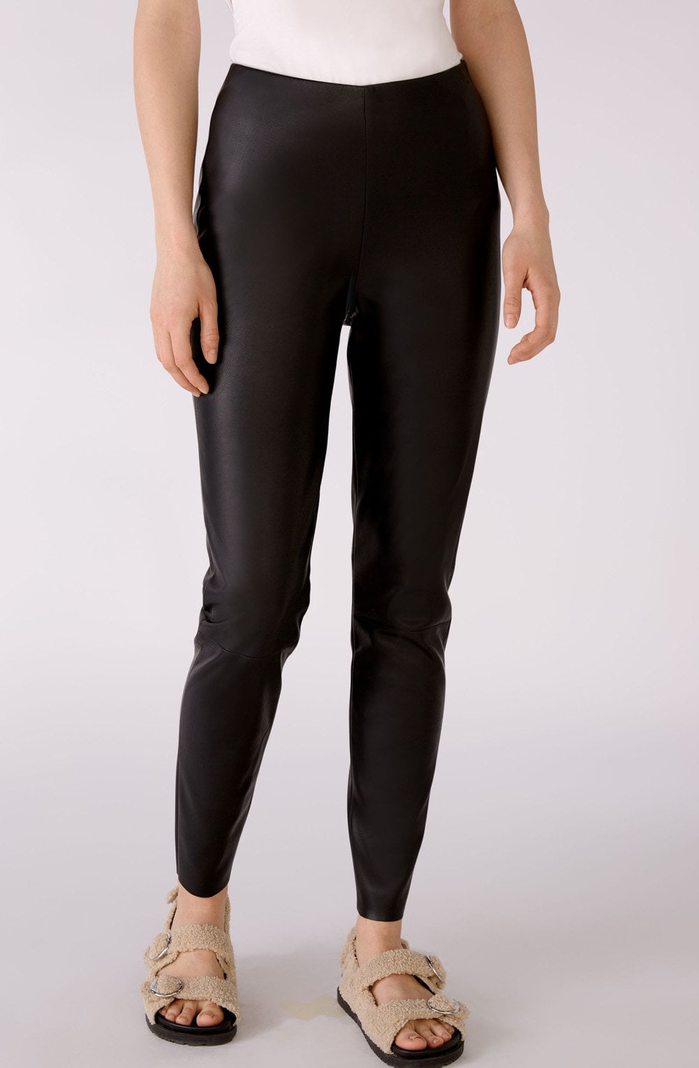 Black Faux Leather Trousers