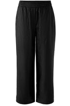 Black Faux Leather Wide Leg Trousers