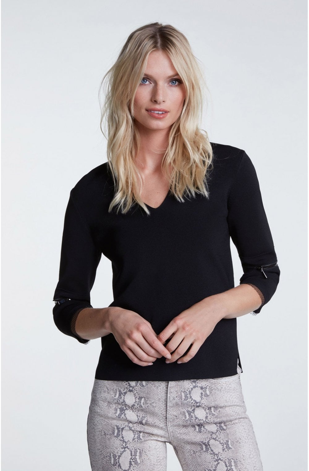 Black Fine Knit Jumper