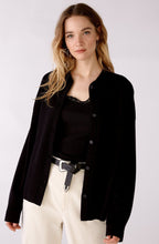 Black Fine Knit Shirt Style Cardigan