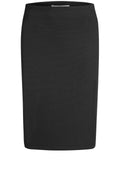 Black Fine Ribbed Skirt