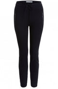 Black Fine Ribbed Trousers