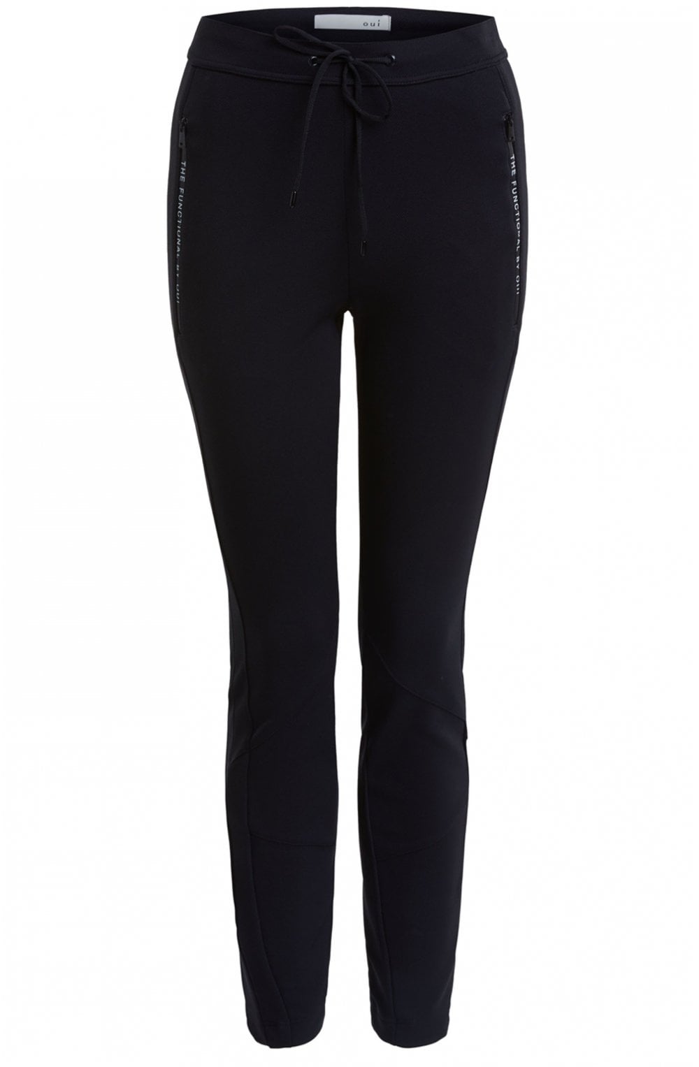 Black Fine Ribbed Trousers