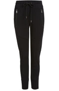 Black Fine Ribbed Trousers