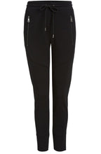 Black Fine Ribbed Trousers
