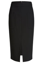Black Fitted Midi Skirt