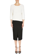 Black Fitted Midi Skirt