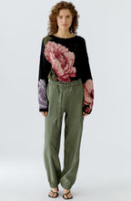 Black Floral Distressed Knit Jumper