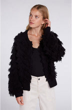 Black Frayed Effect Cardigan